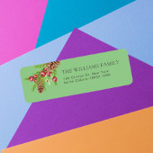 Kerst Mistletoe Custom Familienaam Groen Etiket