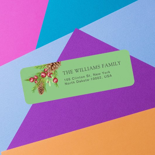 Kerst Mistletoe Custom Familienaam Groen Etiket