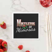 KERST MISTLETOE EN MIMOSAS PAPIER ONTKOPPELING SERVET (Insitu)