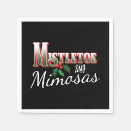 KERST MISTLETOE EN MIMOSAS PAPIER ONTKOPPELING SERVET