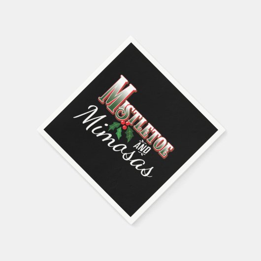 KERST MISTLETOE EN MIMOSAS PAPIER ONTKOPPELING SERVET (Hoek)