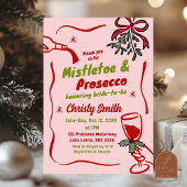 Kerst Mistletoe en Prosecco Vrijgezellenfeest Kaart