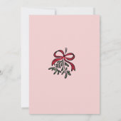 Kerst Mistletoe en Prosecco Vrijgezellenfeest Kaart (Achterkant)