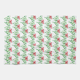 Kerst Mistletoe Feestelijke Vakantie Kus Me Plezie Theedoek