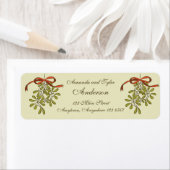Kerst Mistletoe Groen retouradres Etiket (Insitu)