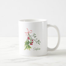 Kerst Mistletoe Holly Berries gepersonaliseerd