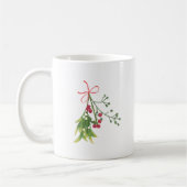 Kerst Mistletoe Holly Berries Koffiemok (Links)