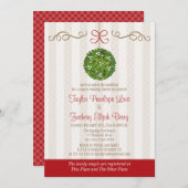 KERST MISTLETOE KOPPELS TROUWDOUCHE KAART (Voorkant / Achterkant)