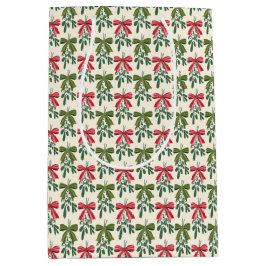 Kerst Mistletoe met Bogen Medium Cadeauzakje