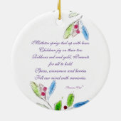 Kerst Mistletoe met gedicht Keramisch Ornament (Achterkant)