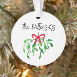 Kerst Mistletoe NAAM Feestelijke Vakantie Kus Fun Ornament
