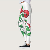 Kerst Mistletoe onder de riem Grappige Xmas Humo Leggings (Links)