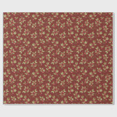 Kerst Mistletoe Patroon op rood Cadeaupapier (Vlak)