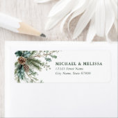 Kerst Mistletoe retour adreslabels Etiket (Insitu)