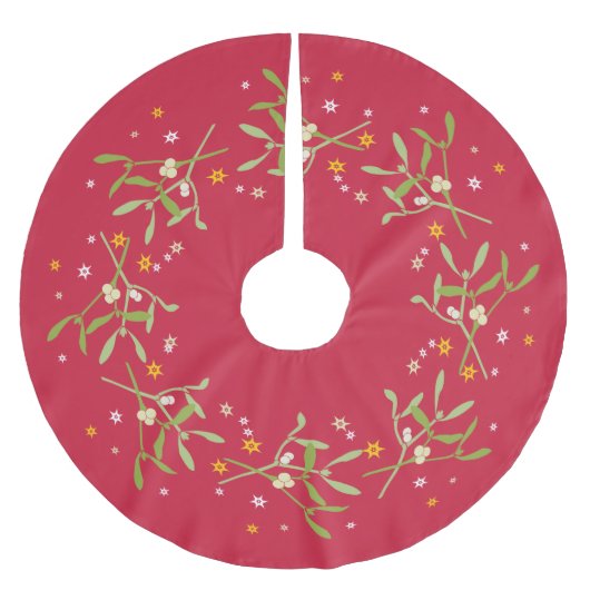 Kerst mistletoe rood groen kerstboom rok (Voorkant)