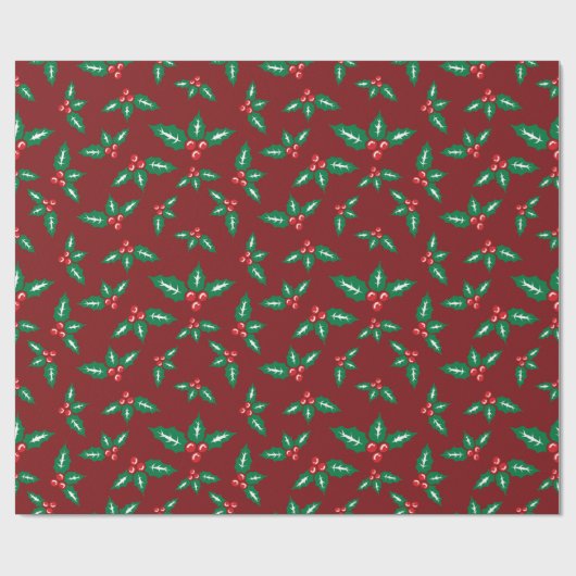 Kerst Mistletoe Springs voor Loved One Seamless Cadeaupapier (Vlak)