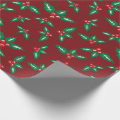 Kerst Mistletoe Springs voor Loved One Seamless Cadeaupapier (Hoek)