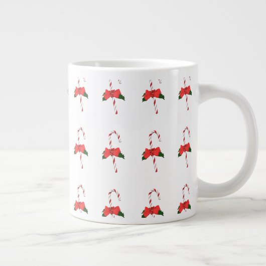 Kerst mistletoe stick rood wit groen grote koffiekop (Rechts)