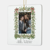 Kerst Mistletoe Trellis Foto Keramisch Ornament (Links)