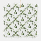 Kerst Mistletoe Trellis Foto Keramisch Ornament (Achterkant)