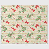 "Kerst mistletoes" Cadeaupapier (Vlak)