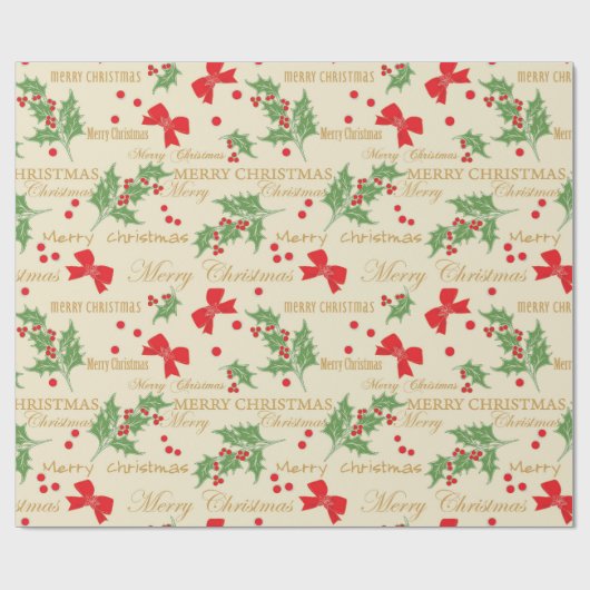 "Kerst mistletoes" Cadeaupapier (Vlak)