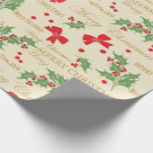 "Kerst mistletoes" Cadeaupapier (Hoek)