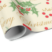 "Kerst mistletoes" Cadeaupapier (Rol Hoek)