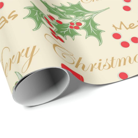 "Kerst mistletoes" Cadeaupapier (Rol Hoek)