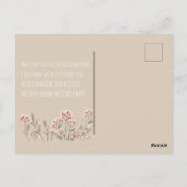 Kerst Mitten Sneeuwkatje Moderne tekening Briefkaart (Achterkant)