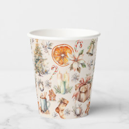 Kerst Mix Elementen Papieren Beker