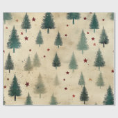 Kerst, modern, abstract, kerstbomen, bos t cadeaupapier (Vlak)