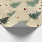 Kerst, modern, abstract, kerstbomen, bos t cadeaupapier (Hoek)