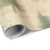 Kerst, modern, abstract, kerstbomen, bos t cadeaupapier (Rol Hoek)