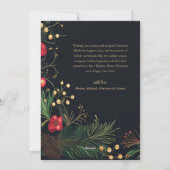 Kerst Modern Elegant Botanisch Feest Feestdagenkaart (Achterkant)