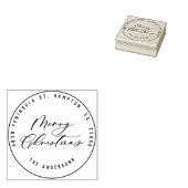 Kerst modern elegant minimaal script uniek rubberstempel (Gestempeld)