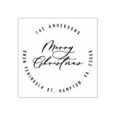 Kerst modern elegant minimaal script uniek rubberstempel (Afrduk)