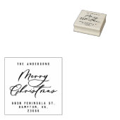 Kerst modern elegant minimaal script uniek rubberstempel (Gestempeld)