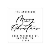 Kerst modern elegant minimaal script uniek rubberstempel (Afrduk)