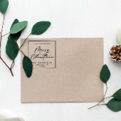 Kerst modern elegant minimaal script uniek rubberstempel