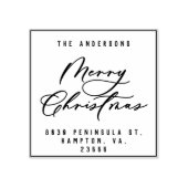 Kerst modern elegant minimaal script uniek rubberstempel (Afrduk)