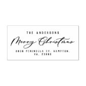 Kerst modern elegant minimaal script uniek rubberstempel (Afrduk)
