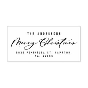 Kerst modern elegant minimaal script uniek rubberstempel