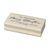 Kerst modern elegant minimaal script uniek rubberstempel (Stempel)