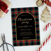 Kerst Modern Elegant Tartan Holiday Party Kaart