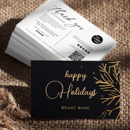 Kerst Modern Holiday Corporate Dank u Visitekaartje