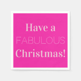 Kerst Modern Roze Feest Servet