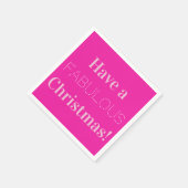 Kerst Modern Roze Feest Servet (Hoek)