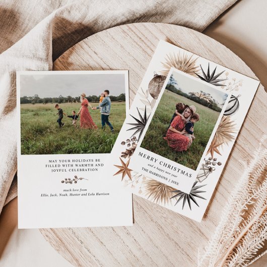 Kerst Modern Rustiek Scandi Foto Lijst Feestdagenkaart