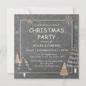 Kerst Modern Vakantie Corporate Christmas Party Kaart (Voorkant)